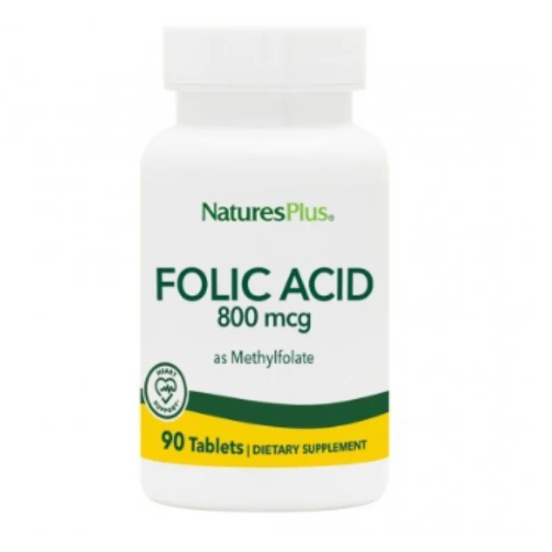 Natures Plus acide folique 800 mcg 90 comprimés