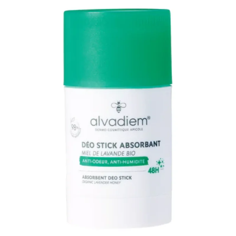 Alvadiem Déo Stick Absorbant 48h au miel de lavande bio - 50g