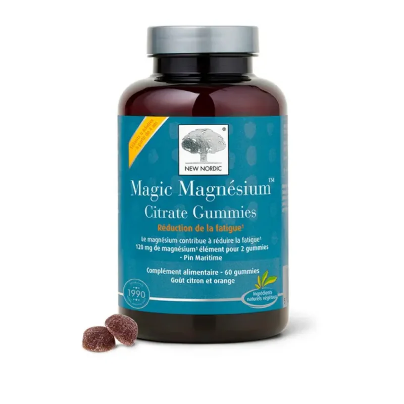 Nordic Magic Magnésium Magnésium citrate citron orange 60