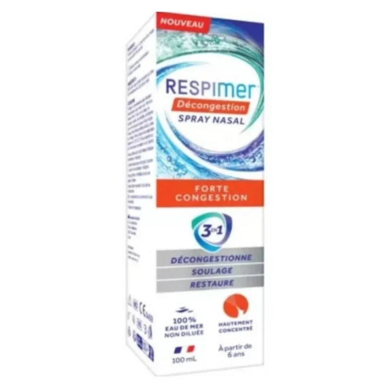 Respimer – Spray Nasal Forte Congestion 3 en 1, 100 ml