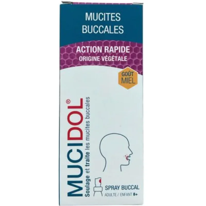 Mucidol spray mucites buccales goût miel PediAct - spray de 20ml