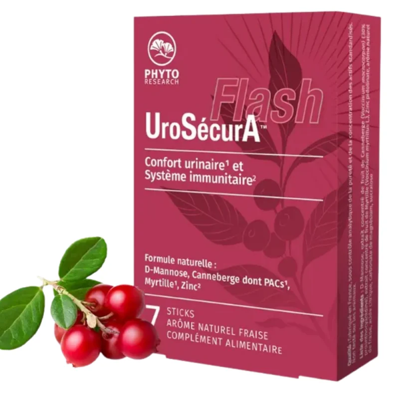 PhytoResearch UroSécurA Flash - Confort Urinaire 7 sticks