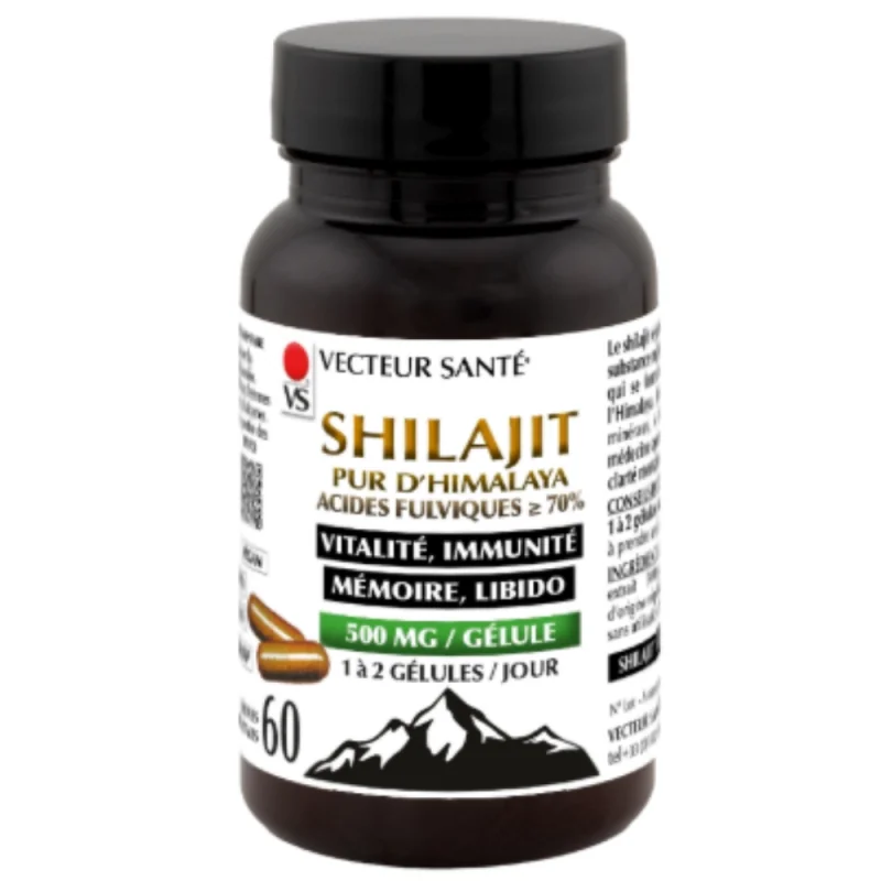 Vecteur Santé Shilajit Pur 60 gélules