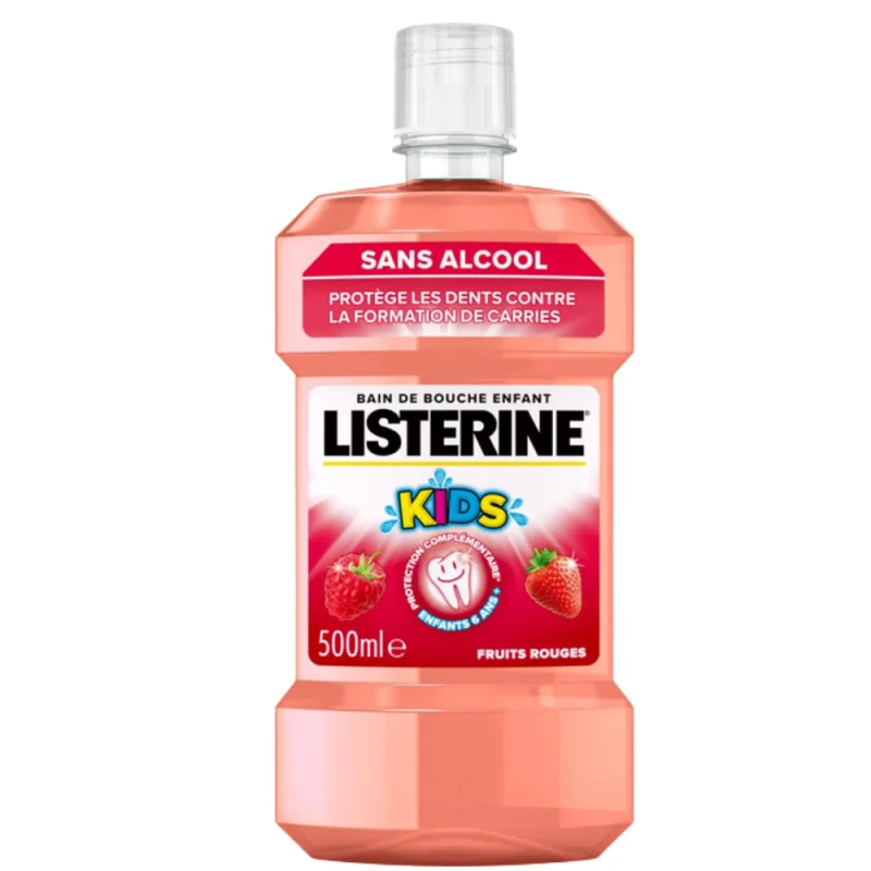 LISTERINE® Kids Fruits Rouges – Bain de bouche enfant 500 ml