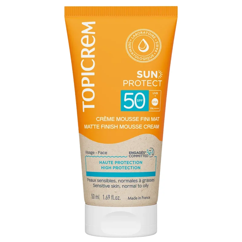 Topicrem Sun Protect Crème Moussante Fini Mat SPF50 – 50 ml