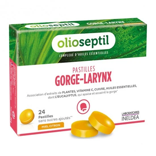 Olioseptil pastilles gorge - larynx 24 pastilles