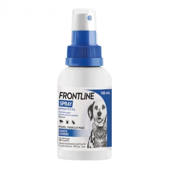 Frontline spray chats chiens 100ml