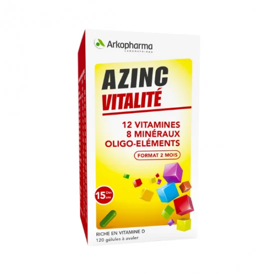 Arkopharma Azinc forme et vitalité 120 gélules