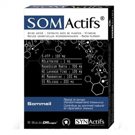 Synactifs Somactifs Sommeil 30 gélules