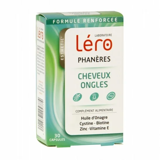 Léro phaneres cheveux ongles 30 capsules