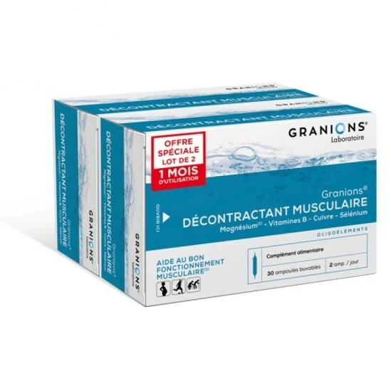 Granions décontractant musculaire 2x30 ampoules