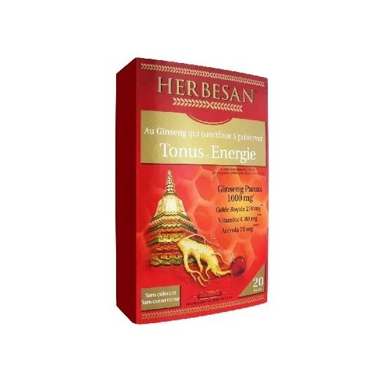 Herbesan Tonus et Energie 20 Ampoules