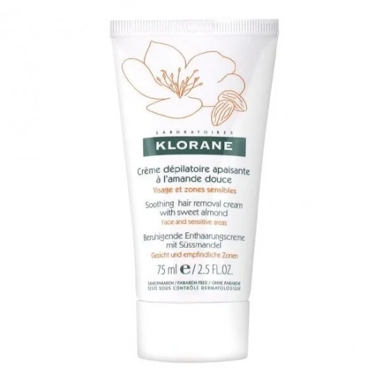 Klorane crème dépilatoire apaisante à l'amande douce 75ml