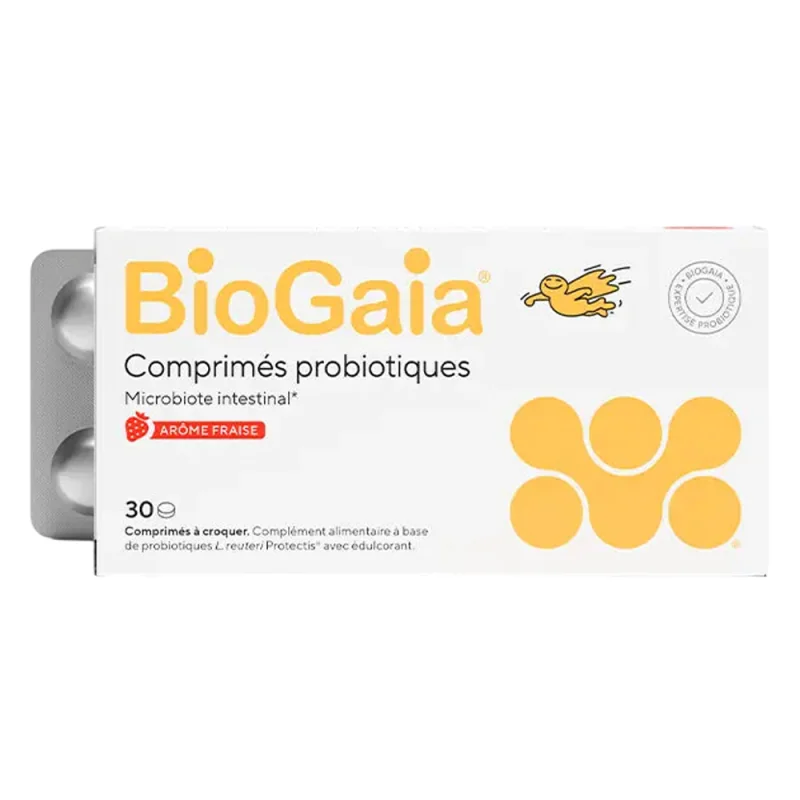 BioGaia 10 Comprimés probiotiques à croquer arôme fraise