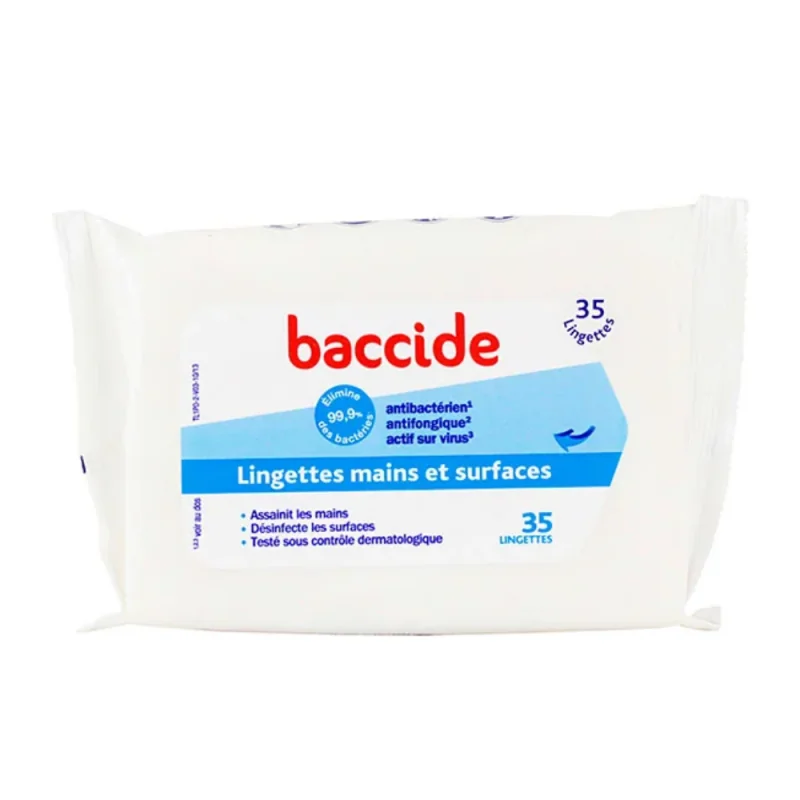 Baccide 35 lingettes mains et surfaces