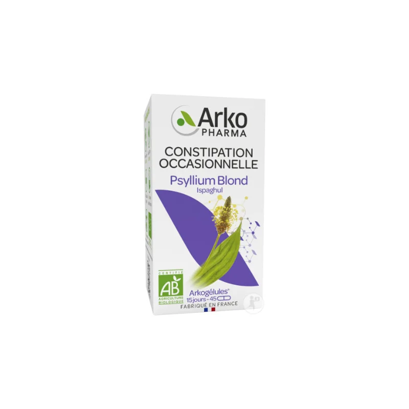 Arkopharma Arkogélules Ispaghul Psyllium Blond Constipation Bio 45 Gélules