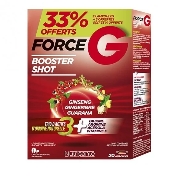 Nutrisanté force G booster shot 20 ampoules