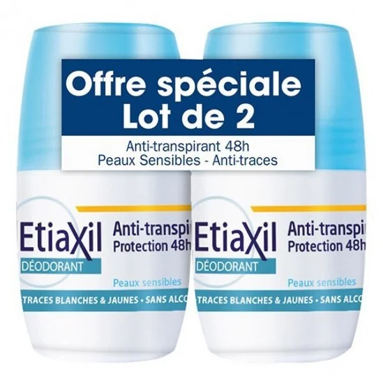 Etiaxil Déodorant Anti-transpirant 48h Roll-On 2x50ml