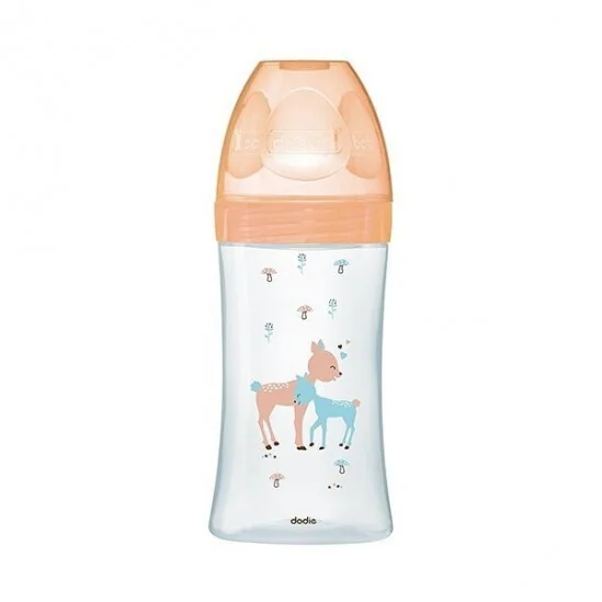 Dodie biberon en verre sensation+ beige modèle Biche  270ml