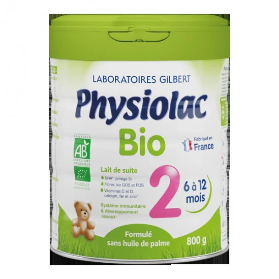 Physiolac Lait De Suite 2 Bio De 6 à 12 mois 800g