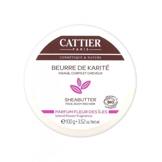 Cattier Beurre de Karité Parfum Fleur des Îles 100g