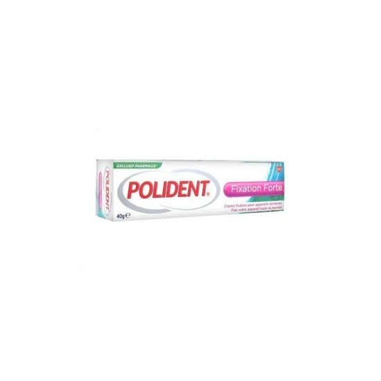 Polident Fixation Forte Crème Fixative pour Appareils Dentaires 40 g