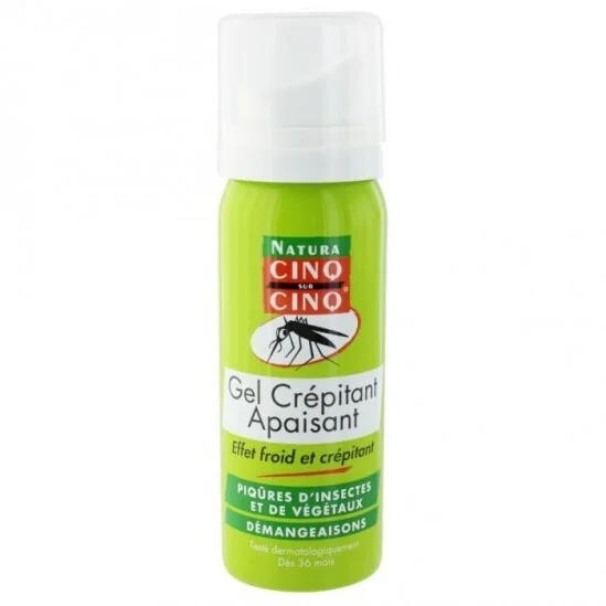 Cinq sur Cinq gel crépitant apaisant piqures insectes et végétaux 50ml