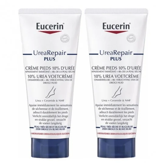 Eucerin urearepair plus crème pieds 10% d'urée 2x100ml