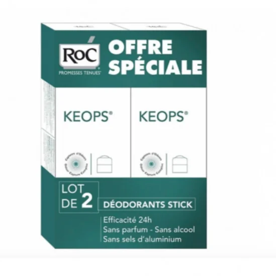 Roc Keops stick déodorant 40g x2