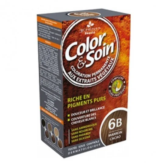 Les 3 chênes color & soin 6B marron cacao 135ml