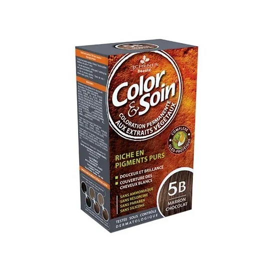 Les 3 chênes color & soin coloration marron chocolat 5B 135ml