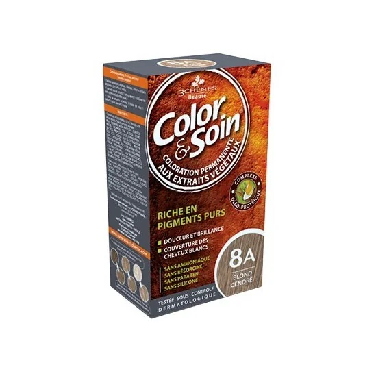 Les 3 chênes color & soin 8A blond cendre 135ml