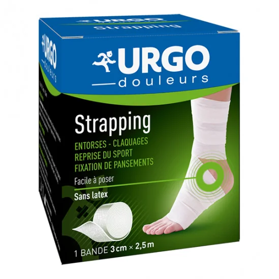 Urgo strapping bande élastique tissée 2,5mx3cm