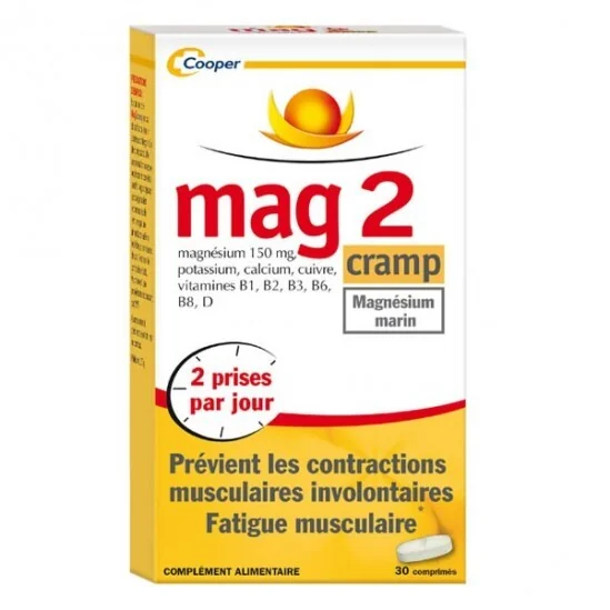 Cooper mag 2 cramp 30 comprimés