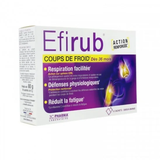 3 Chênes efirub coups de froid 16 sachets