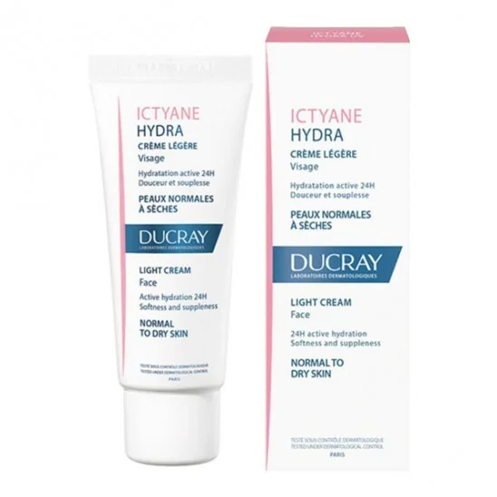 Ducray ictyane hydra crème légère visage 40ml