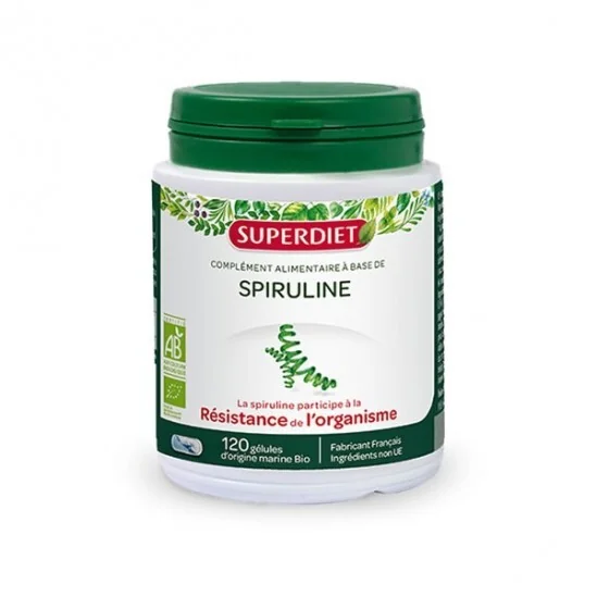 Superdiet spiruline bio 120 gélules