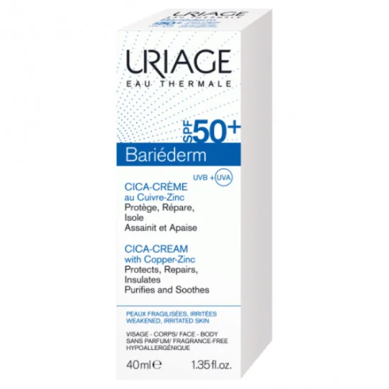 Uriage Bariéderm cica-crème spf 50+ au cuivre-zinc 40ml