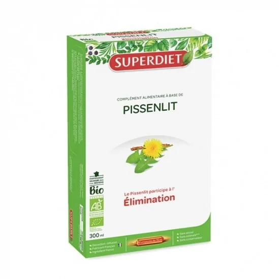 Superdiet pissenlit bio 20 ampoules x 15ml
