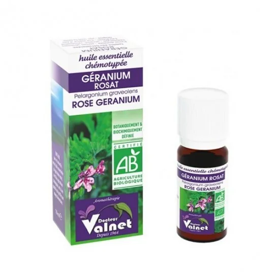 Docteur valnet géranium rosat huile essentielle bio 10ml