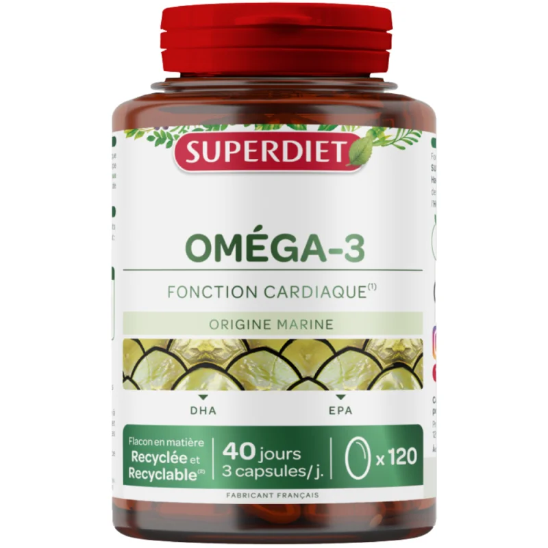 Superdiet Oméga 3 -120 capsules