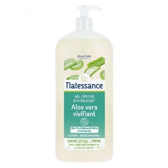 Natessance gel douche aloe vera sans sulfates 1L