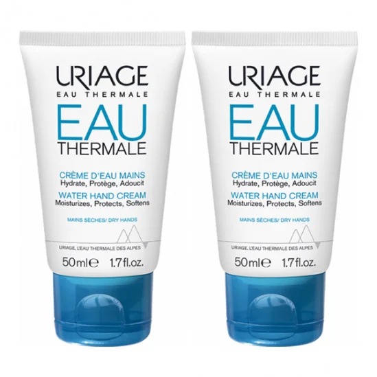Uriage eau thermale crème d'eau mains 2x50ml