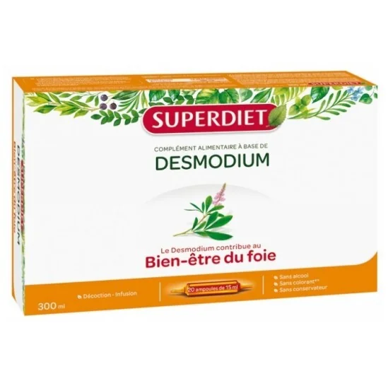 Superdiet desmodium 20 ampoules 15ml