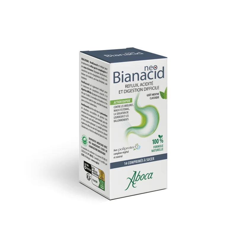 Aboca neobianacid acidité et reflux boite 14 comprimés à sucer