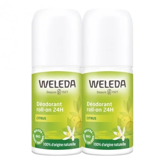 Weleda déodorant roll-on 24h citrus 2x50ml