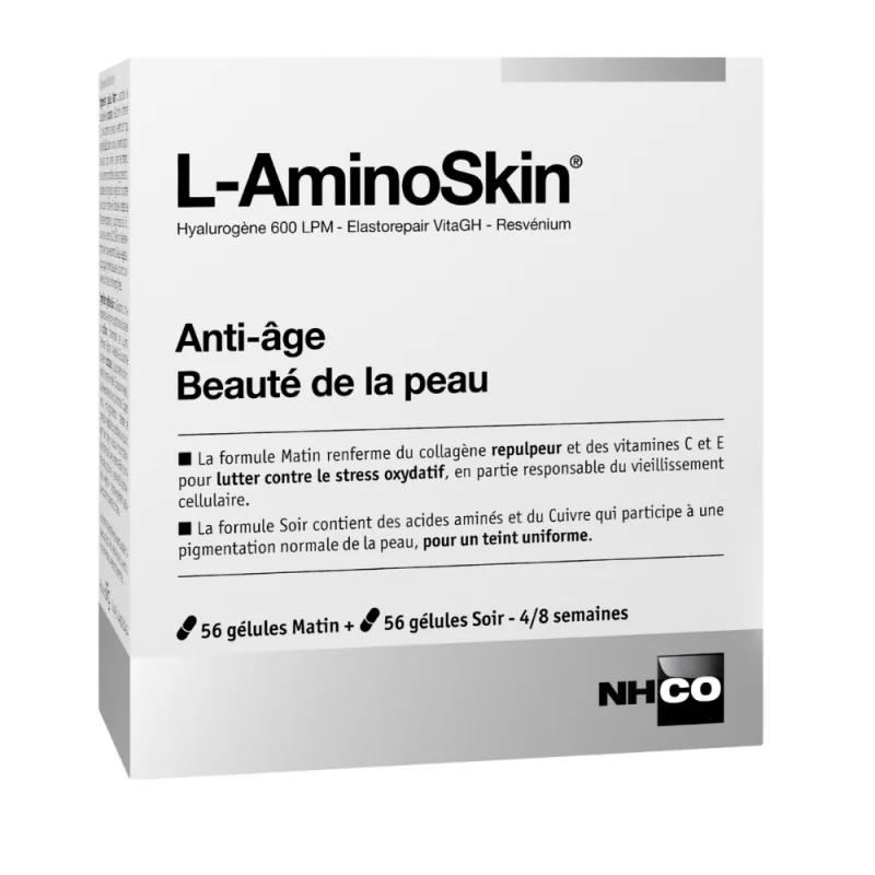 NHCO L-Aminoskin® – Anti-âge Global & Beauté de la peau – 2 x 56 gélules