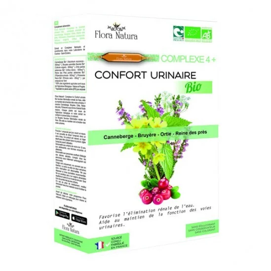 Flora Natura complexe 4+ confort urinaire bio 20 ampoules