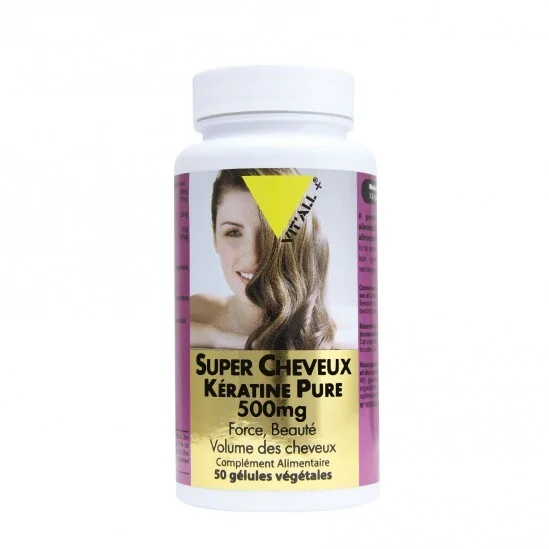 Vitall+ super cheveux keratine 500mg 50 gélules