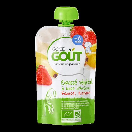 Good goût brassé végétal à base d'avoine fraise banane 90g